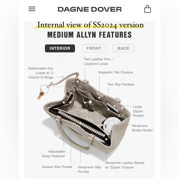 2019 Allyn Tote from Dagne Dover - Picture 5 of 6